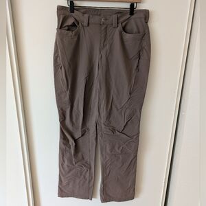 Duluth Womens 12 Brown Windbreaker Pants Hiking Utility Outdoors Gorpcore